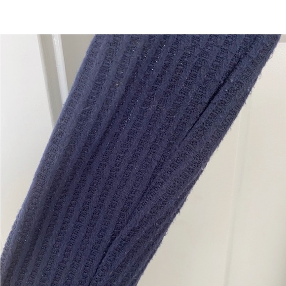 Knox Rose Navy Blue Embroidered Waffle Knit Cardigan Small - Picture 7 of 10